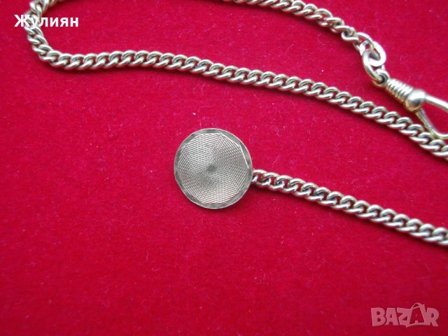 СТАР ПОЗЛАТЕН КЮСТЕК ЗА ДЖОБЕН ЧАСОВНИК, снимка 4 - Антикварни и старинни предмети - 39310909