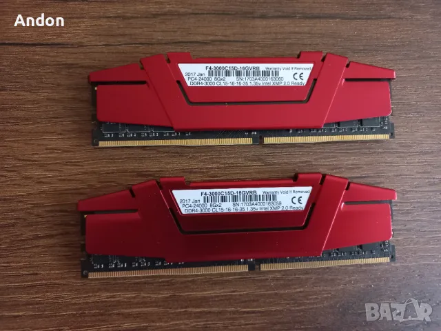 RAM памет G.Skill Ripjaws V 2x8GB (DDR4) 3000Mhz, снимка 2 - RAM памет - 49368282