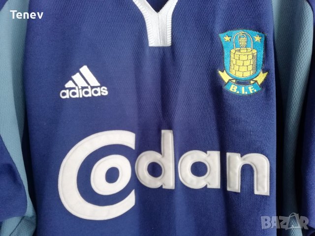 Brondby Adidas Vintage оригинална фланелка тениска XL 2000 Away Брьондби , снимка 3 - Тениски - 37962856