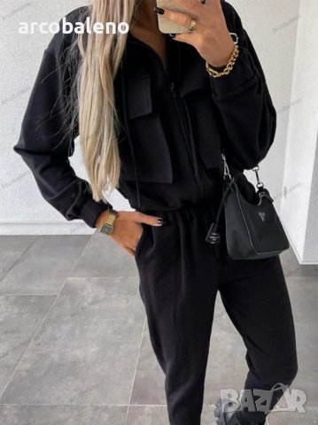 Моден ежедневен дамски комплект от две части, 3цвята  , снимка 5 - Комплекти - 42735997