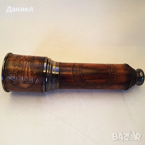 Далекоглед бронзов с античен дизайн обшит със кожа , снимка 12 - Други ценни предмети - 43254593