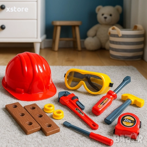 Детски комплект с инструменти и каска TOOLS DIY Working Set, снимка 4 - Други - 52739443