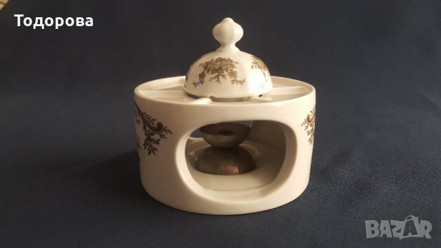 Стара порцеланова трапезна подгряваща стойка - Бавария, снимка 2 - Антикварни и старинни предмети - 32854199