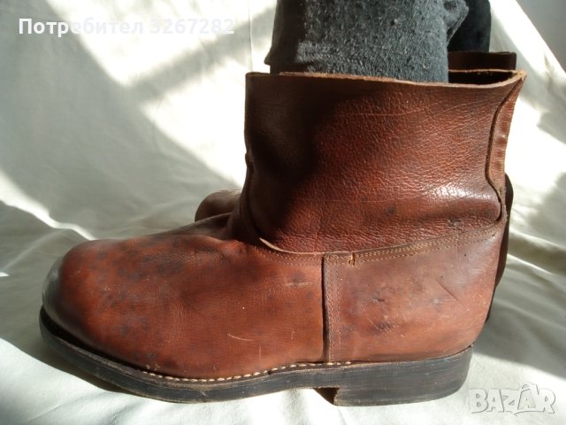Ботуши, Военни, Естествена Кожа, Къси Кончови, снимка 14 - Антикварни и старинни предмети - 44068875