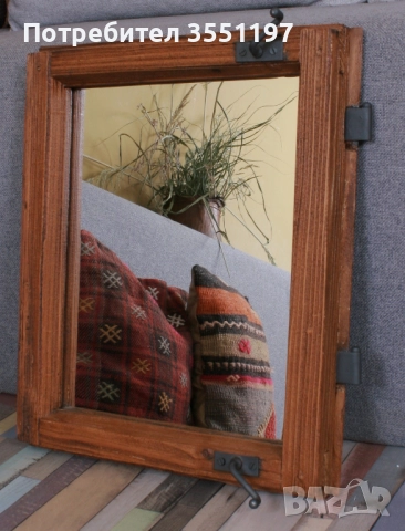 Огледало в автентиична рамка от стар прозорец изцяло реставрирана, снимка 6 - Други стоки за дома - 52282700