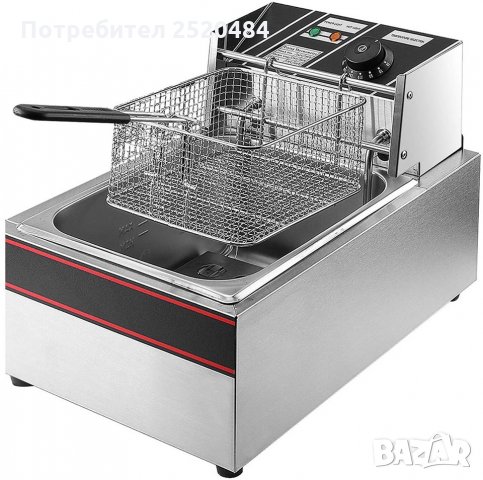 Професионален електрически фритюрник 5,5л. Изцяло от неръждаеме стомана! ХИТ Цена 110лв/56,24€, снимка 4 - Обзавеждане на кухня - 35456416
