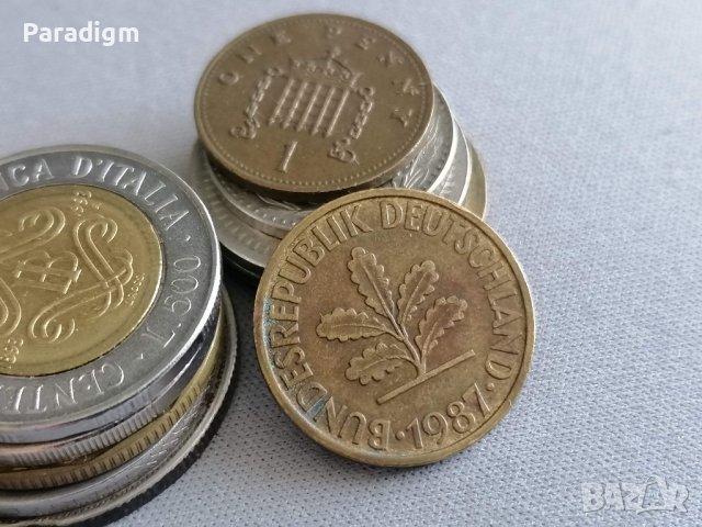 Монета - Германия - 10 пфенига | 1987г.; серия F, снимка 2 - Нумизматика и бонистика - 40384273