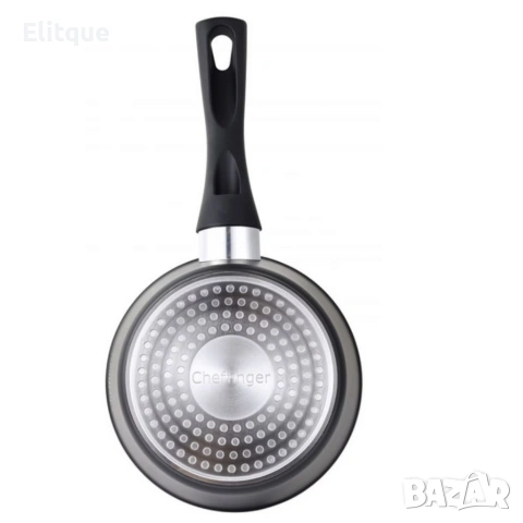 Комплект тигани Cheffinger с мраморно покритие – 3 части за всяка кухня - черен цвят, снимка 8 - Съдове за готвене - 53120166