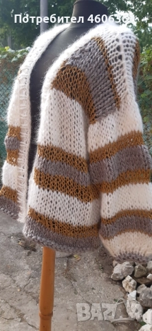 ръчно изплетена жилетка , снимка 3 - Жилетки - 51960620