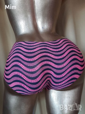 INVISIBLE L Микрофибърни Неоново розова бикини с черни вълни , снимка 2 - Бельо - 32926188