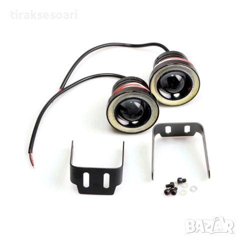 LED Халогени Лупи за Вграждане 64 мм с Ангелски Очи – Модел PG469, снимка 3 - Аксесоари и консумативи - 52823573