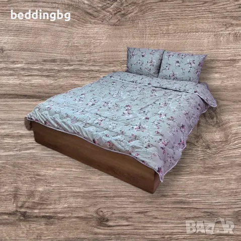 #Спален #комплект двоен с прошита олекотена завивка микрофибър 