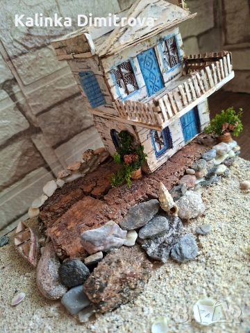 Къща в гръцки стил-ръчно изработена декорация., снимка 6 - Декорация за дома - 53205790