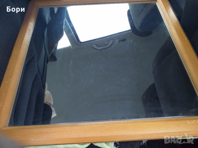 Ново огледало в дървена рамка 65/65/2см, снимка 7 - Огледала - 27628006