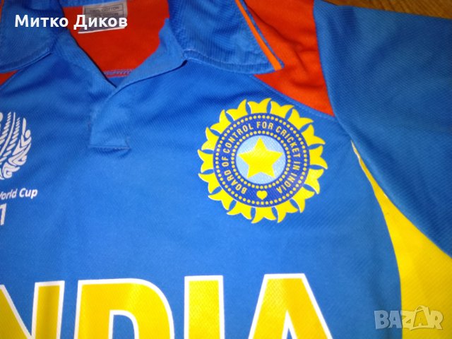 Индия тениска крикет № 10 2011 година световна купа размер М, снимка 4 - Други спортове - 28006661