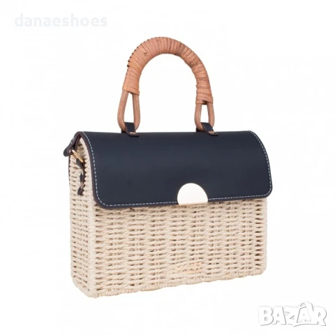 Чанти през рамо от ратан и кожа, снимка 5 - Чанти - 50625226