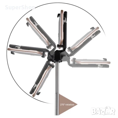 ХИТ Безжичен селфи стик трипод монопод с Bluetooth за телефон камера, снимка 4 - Селфи стикове, аксесоари - 50948470