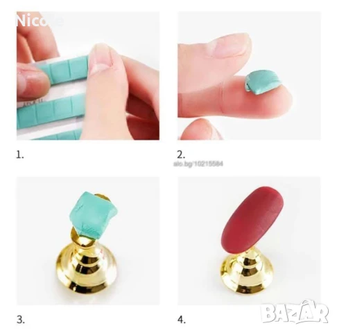 Комплект ръкавички за LED лампа и поставка за готови форми, снимка 7 - Педикюр и маникюр - 47987980