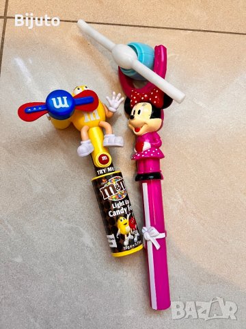 Играчка ММ-вентилатор за бонбони и една Мики Маус която само свири се върти, снимка 1 - Пъзели - 30952727