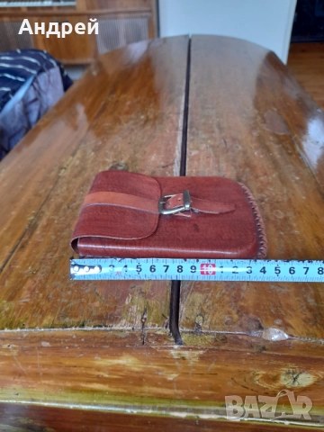 Стара кожена чантичка за колан #3, снимка 4 - Други ценни предмети - 52203960