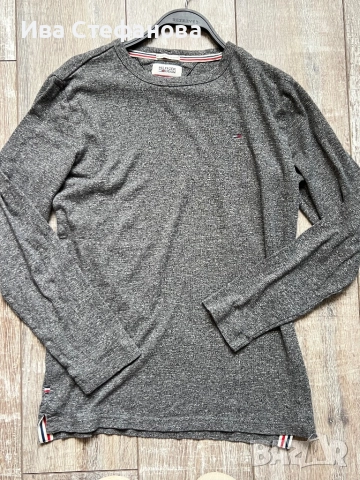 Tommy Hilfiger нова сива маркова  блуза пуловер 100 % Америка оригинал , снимка 4 - Блузи - 51708389