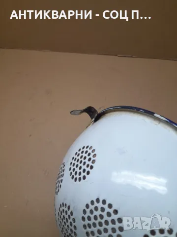 Соц Стар Емайлиран Гевгир., снимка 5 - Антикварни и старинни предмети - 48132508