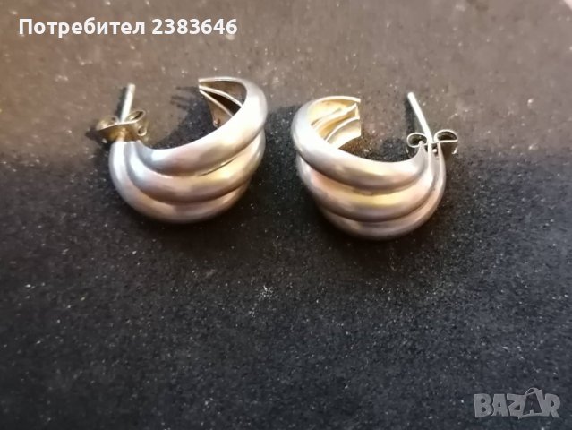 Сребърни обеци на винтчета, проба 925
