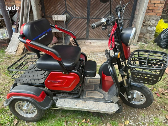 Електрическа триколка с три седалки EcoWay модел М19X бордо, снимка 7 - Мотоциклети и мототехника - 52968542