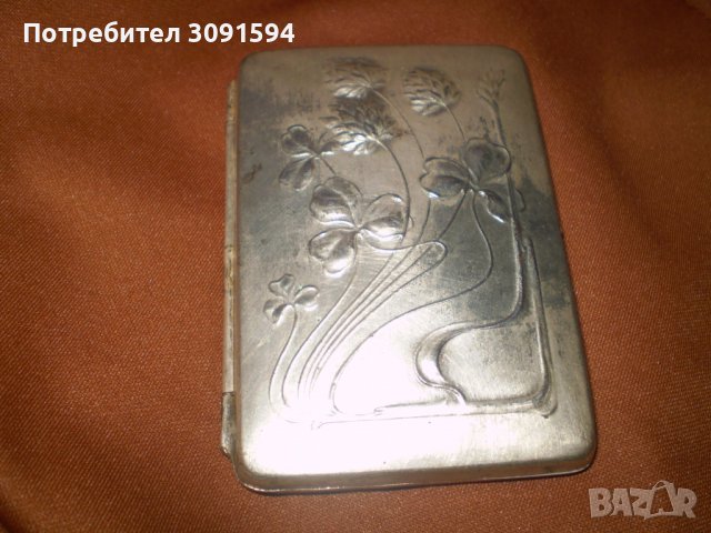 Антикварна дамска  табакера  стил  Art Nouveau, снимка 3 - Антикварни и старинни предмети - 39424577