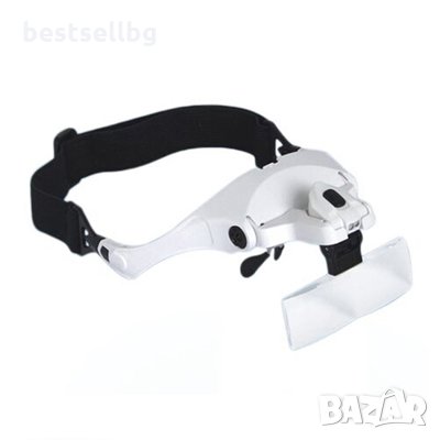 Часовникарска лупа очила за глава LED осветление лампа за часовниц четене шиене на гоблени бродиране, снимка 4 - Други инструменти - 24114198