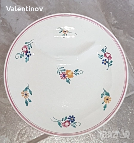 Старинен керамичен сервиз чинии- Dieppe- Франция , снимка 3 - Сервизи - 53221500