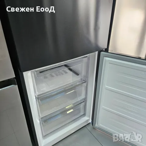 хладилник с фризер HANSEATIC - 185см.-черен, снимка 5 - Хладилници - 49928289