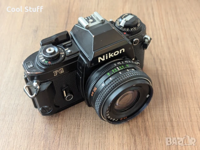 Фотоапарат Nikon FG с обектив МС ГЕЛИOC-81 Н 2/50 