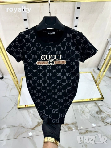 Gucci Нова Черна Дамска Тениска 