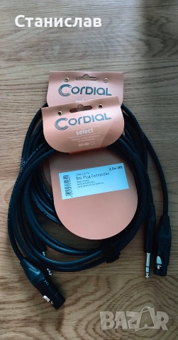 Cordial CPM 2.5 FV Jack XLR кабел 2.5 метра, снимка 4 - Други - 52961202