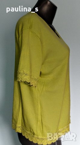 Три броя / Блуза тип туника с V - образно деколте / голям размер, снимка 5 - Туники - 26571778