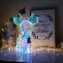 Ръчно изработена USB/батерии Великолепна, голяма, светеща скулптура LED Фентъзи Еленче, снимка 5