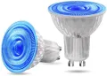 Нови 2 броя GU10 MR16 LED Сини Крушки 5W Акцентно Декоративно Осветление , снимка 1