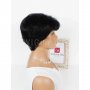 Къса обемна черна перука с бретон Джулиана, снимка 4