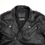 JACK & JONES Мъжко Кожено Яке Рокерско Мото Рокерия Метал Естествена Кожа L, снимка 4