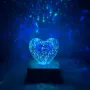3D USB захранвана нощна лампа във формата на сърце с фойерверки,заря, снимка 6