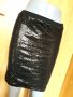 Черна къса елатична пола с пайети С, снимка 2