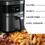 ERA-TEC AF-66 Airfryer XXL, фритюрник с горещ въздух без олио, капацитет 5.5 L, 1500W, цифров диспле, снимка 5