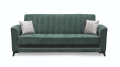 Диван 3-ка разтегателен с ракла MADRID 2 зелено/бежово Код P1661, снимка 1