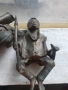 Стара бронзова статуетка на войн с камила фигура пластика, снимка 5