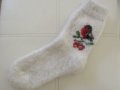 Плетени чорапи от прежда от Воронежка коза, Русия, 40-42, снимка 1 - Дамски чорапи - 43468146