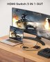 HDMI превключвател 4K@60Hz【Надграден】3 в 1 изходен HDMI сплитер, снимка 2