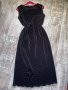 Нова дълга ежедневна черна рипс плисе еластична рокля рипс 44 нолер , снимка 15