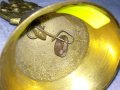 СТАРА БРОНЗОВА КАПИТАНСКА КАМБАНКА ЗВЪНЧЕ за СЕРВИРАНЕ с КРАСИВ БРОНЗОВ ПЛАТНОХОД ВЕТРОХОД 42675, снимка 6