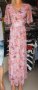УНИКАЛНО КРАСИВА дълга рокля в розово-лилави цветове, снимка 2